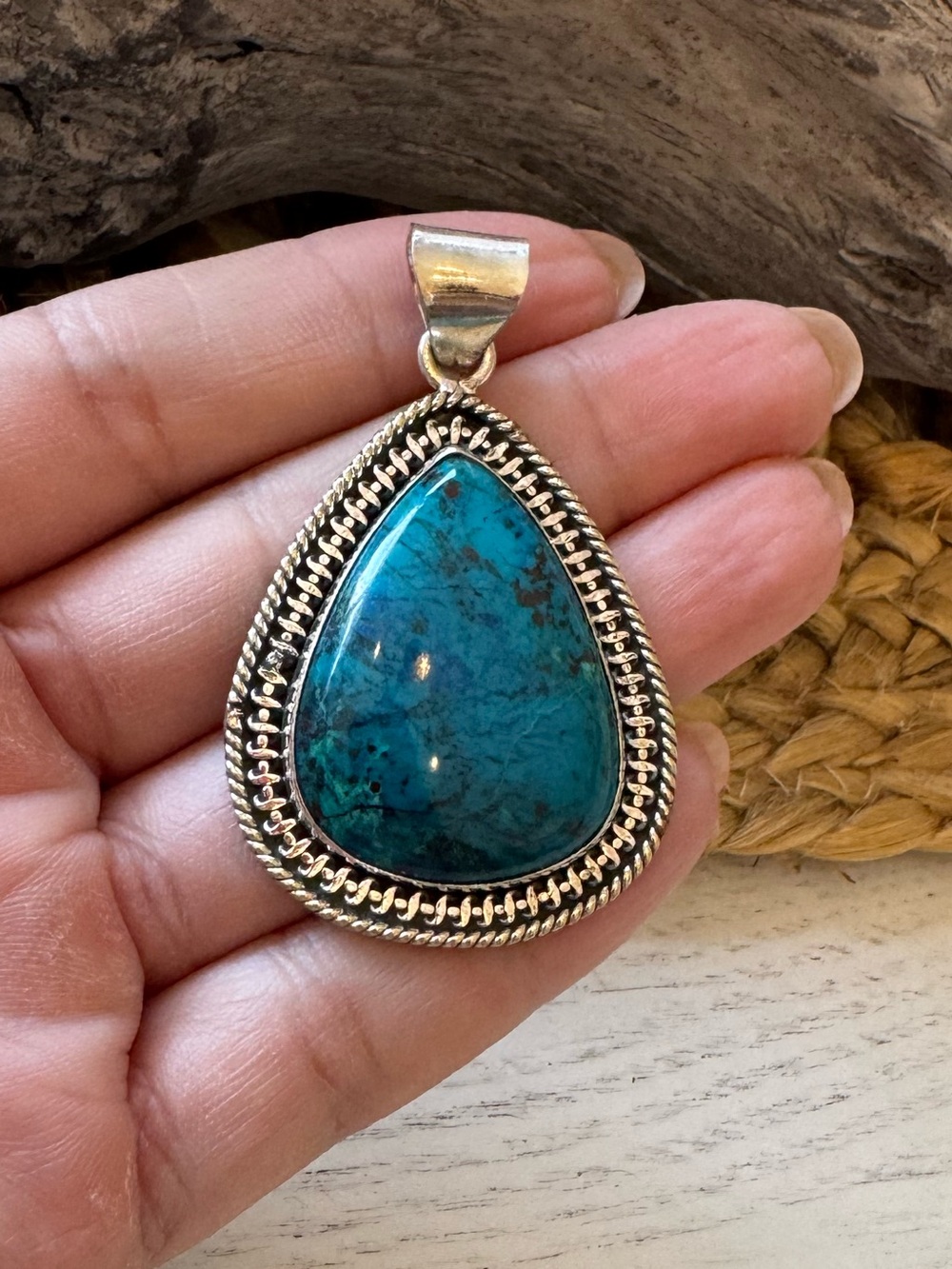 🤩LARGE Chrysocolla PENDANT